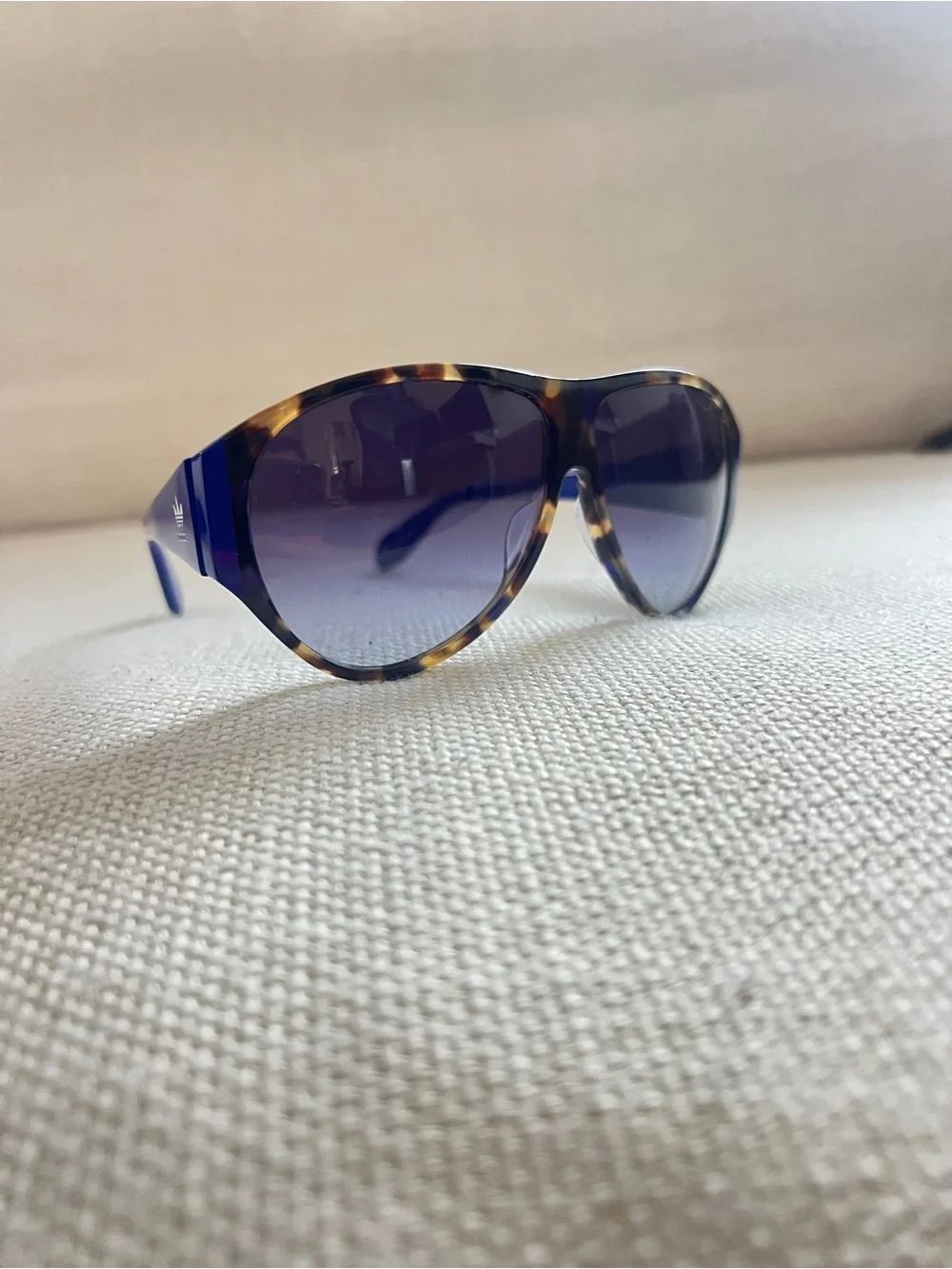 adidas Women's Tortoiseshell Frame Sunglasses with Purple Gradient Lenses